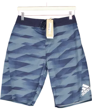 adidas Blue Patterned Swim Shorts W28