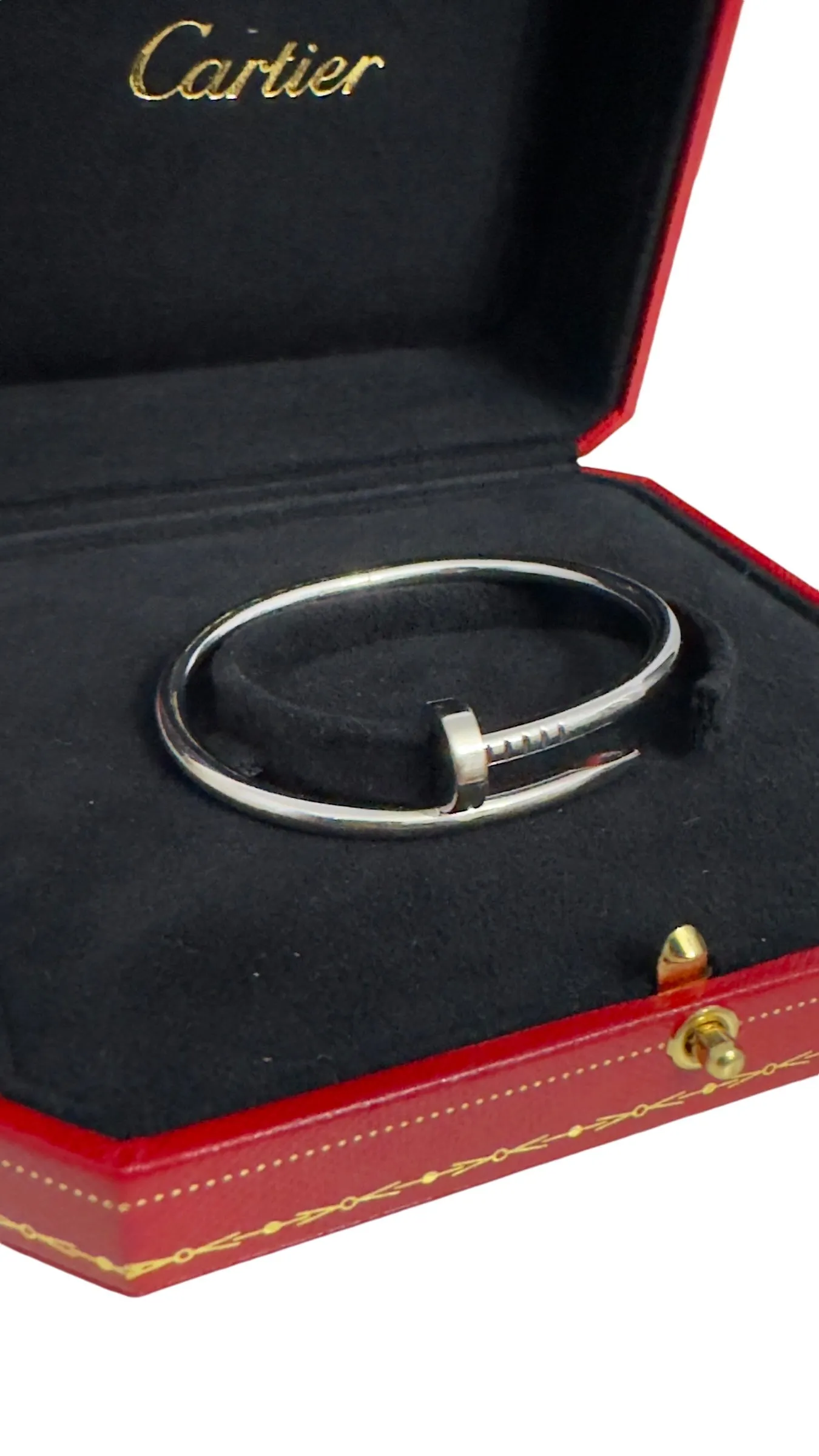 Cartier Classic Juste Un Clou Bracelet White Gold, JUC Size 15