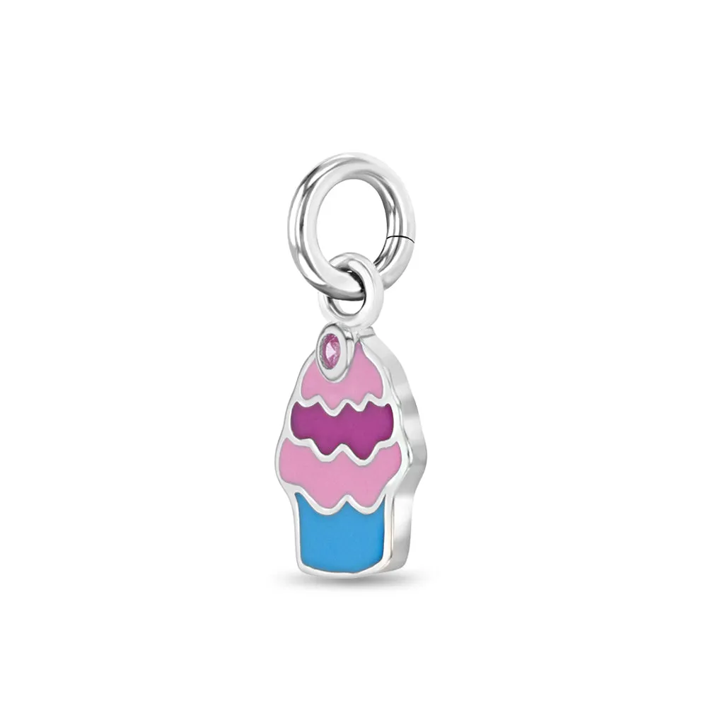 Foodie Charms Kids / Children's / Girls for Charm Bracelet - Sterling Silver