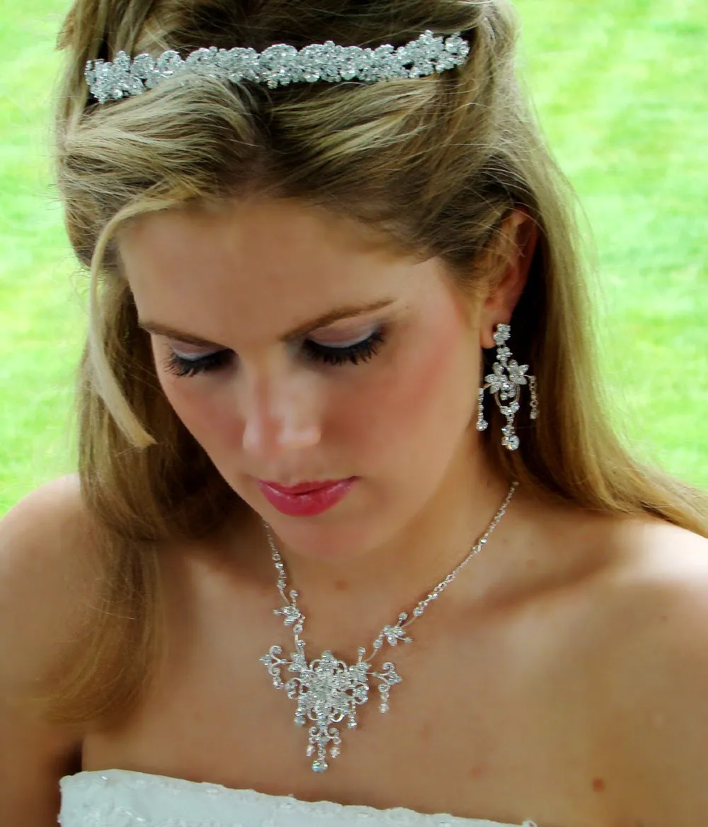 Gorgeous Swarovski Crystal Bridal Headband & Jewelry Set
