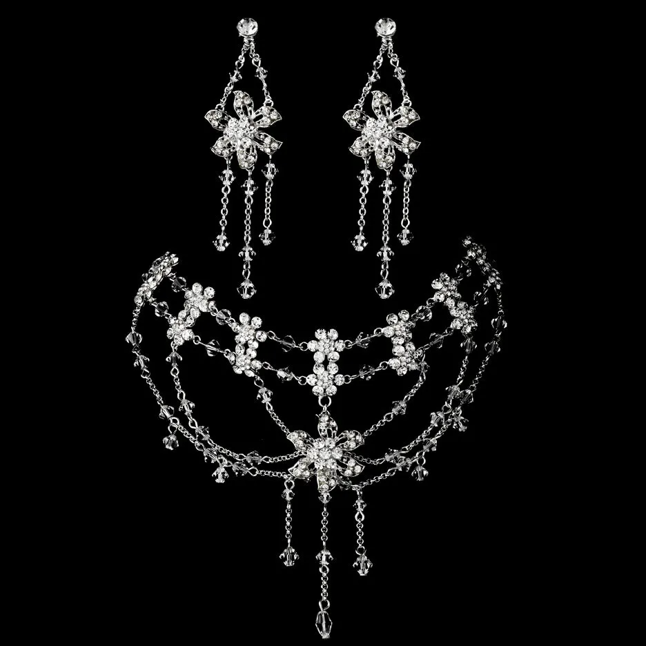 Gorgeous Swarovski Crystal Bridal Headband & Jewelry Set