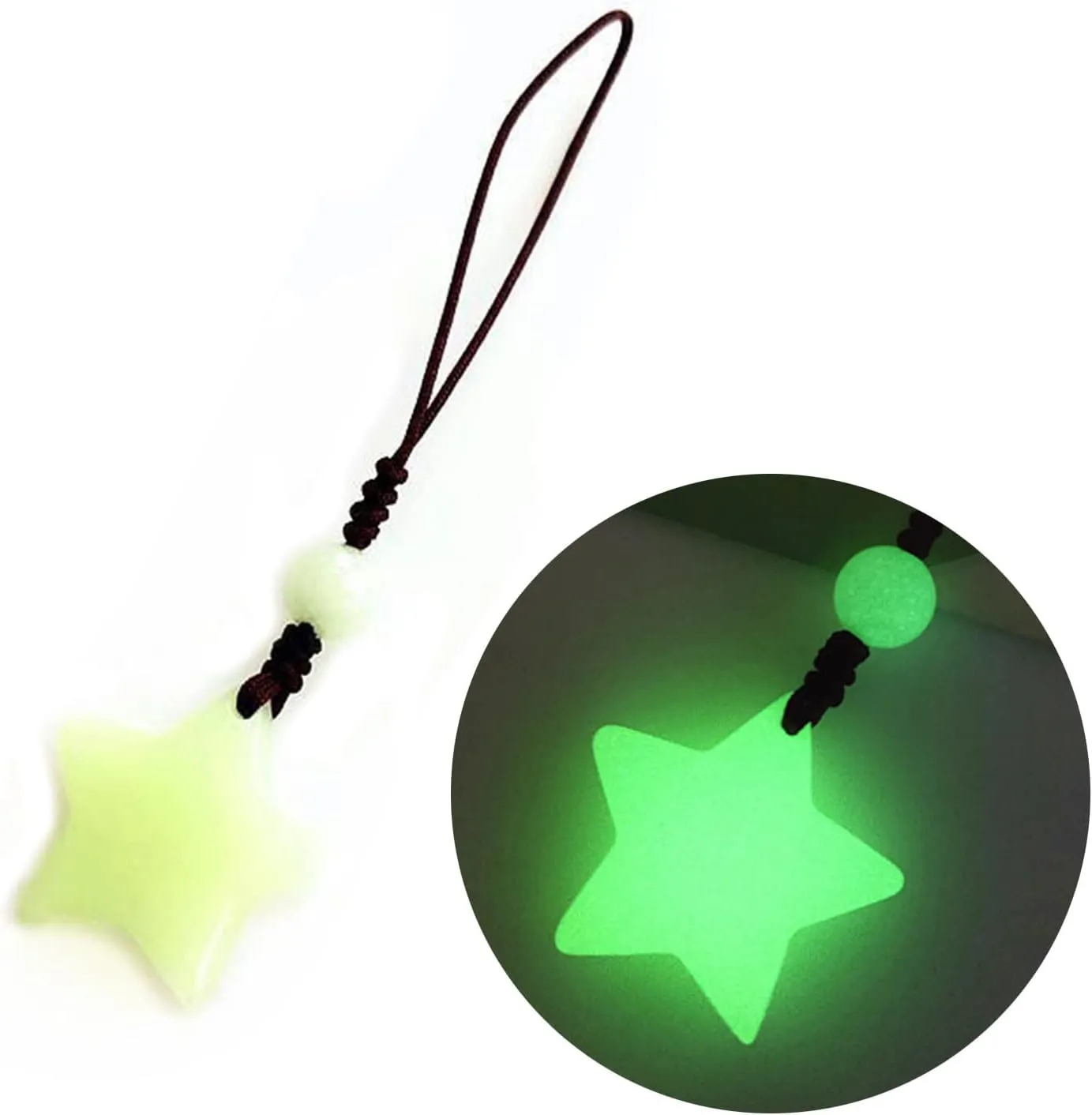 hejhncii Luminous Star Keychain Fashion Handbag Pendant Unisex Key Chain Charm Key Chain Glow In The Dark Couple Pendant