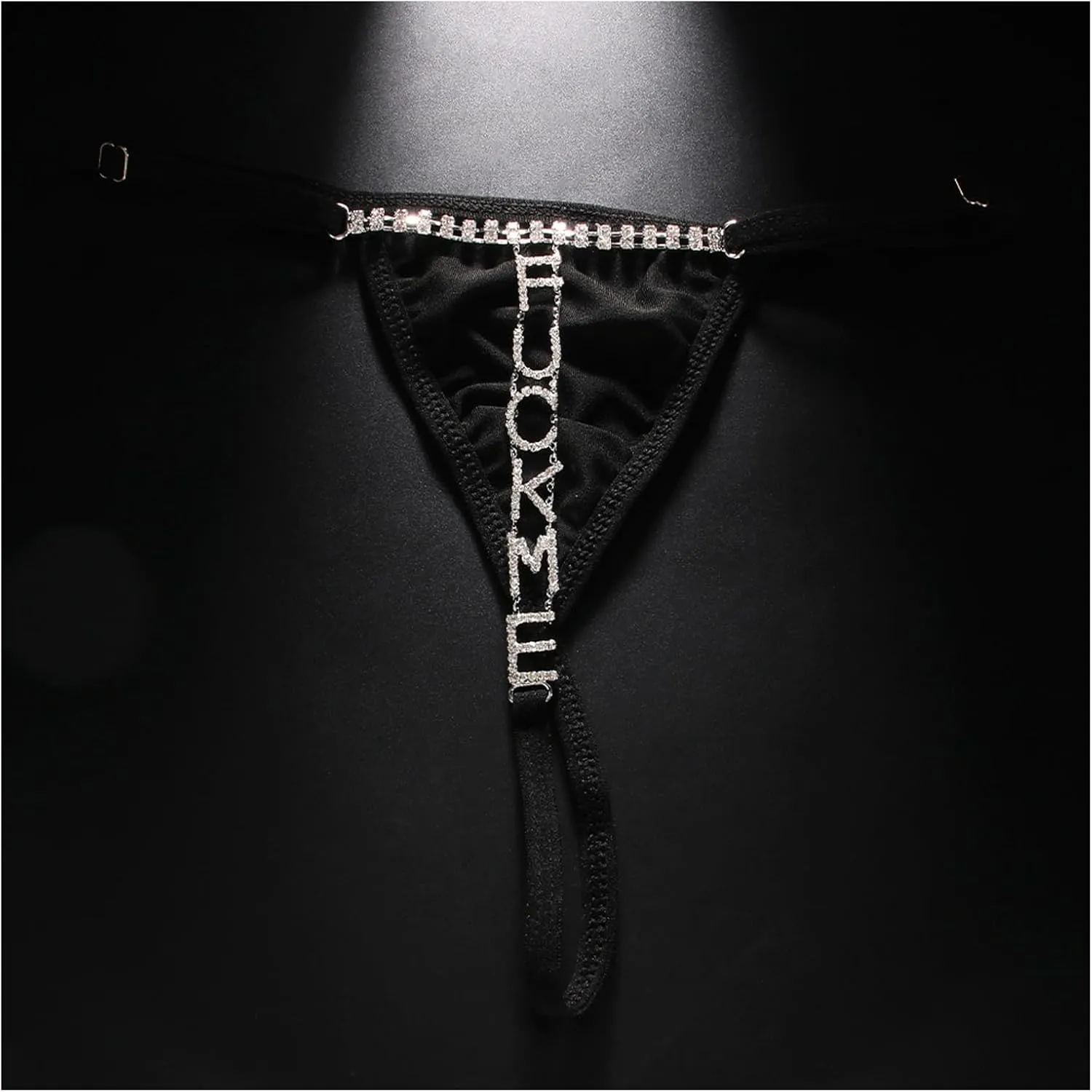 Rhinestone Letters Waist Chain Panties Thongs Summer Crystal Thong Chain Bikini Elastic Belly Chain Festival Rave Rhinestone G String Waist Body Jewelry for Women