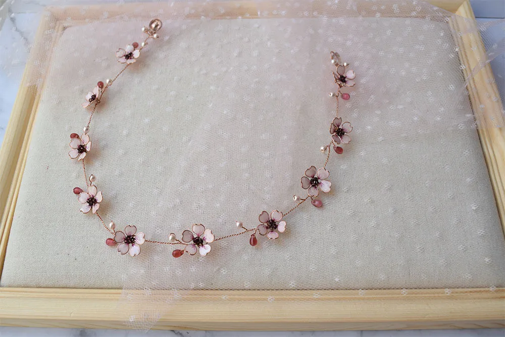 Sakura Hair vines Rose gold