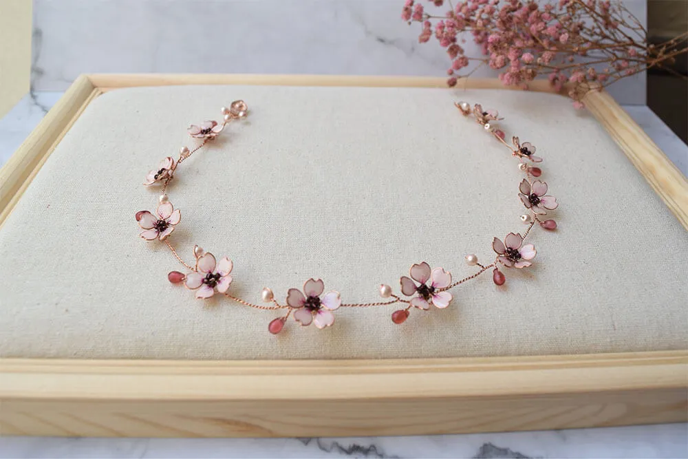 Sakura Hair vines Rose gold