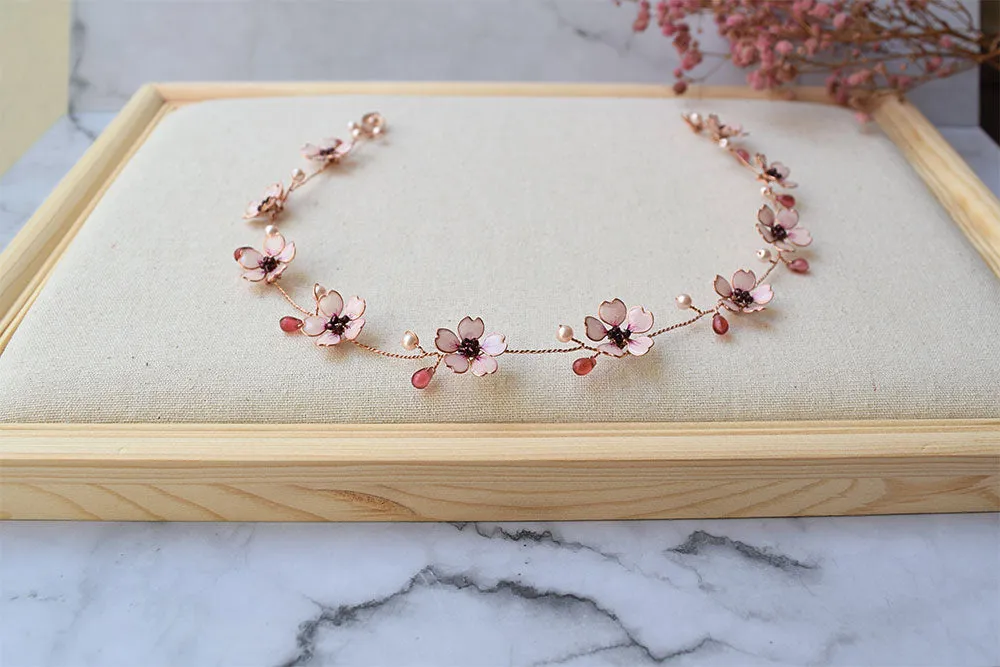 Sakura Hair vines Rose gold