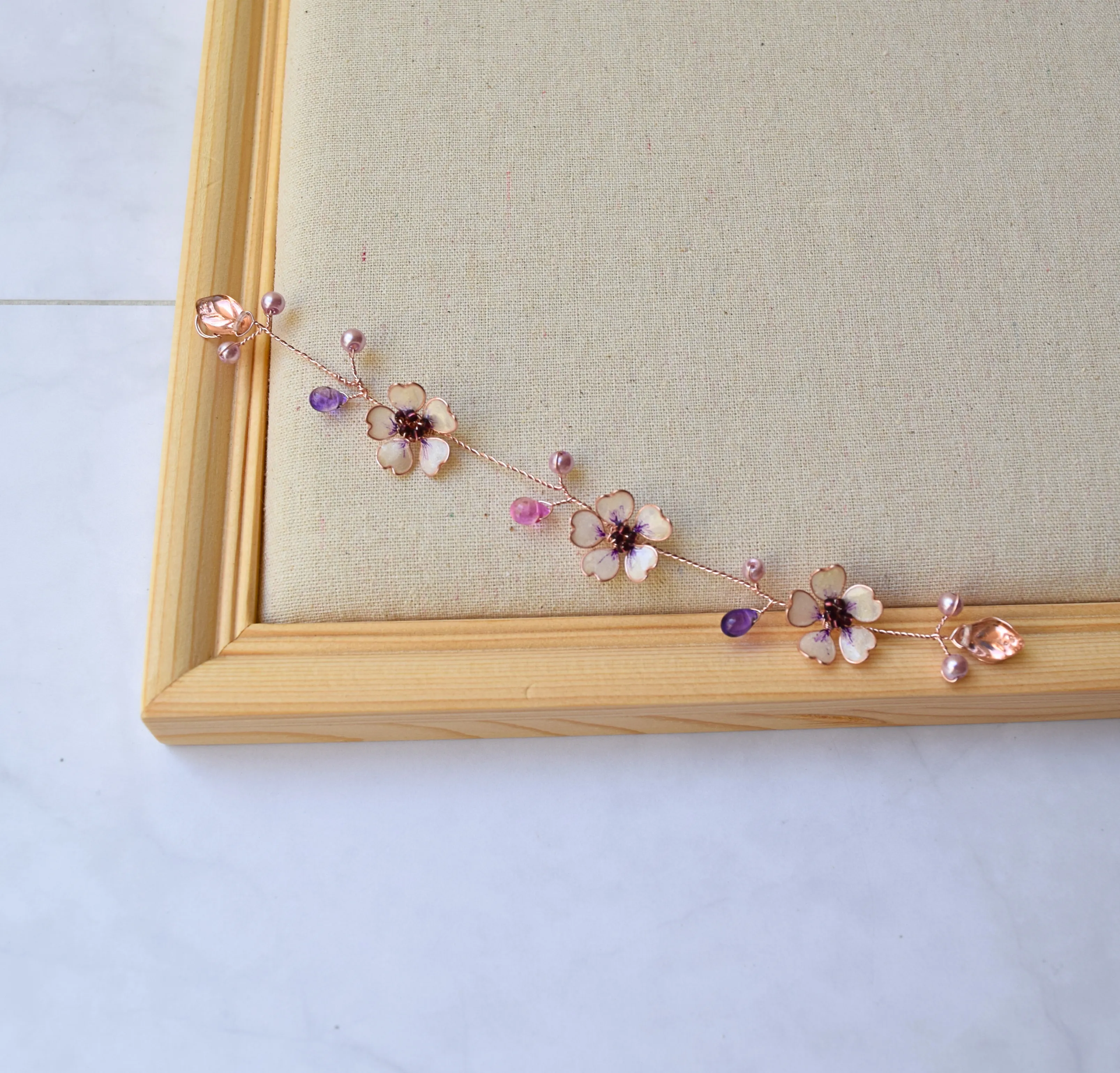 Sakura Hair vines Rose gold