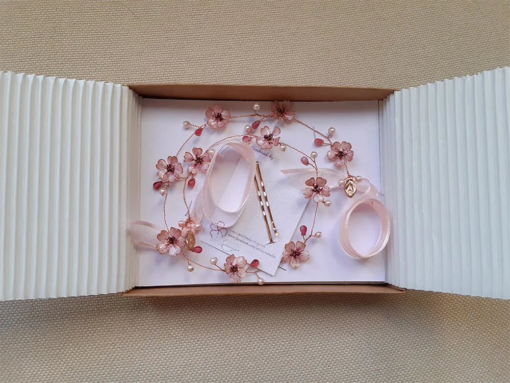 Sakura Hair vines Rose gold