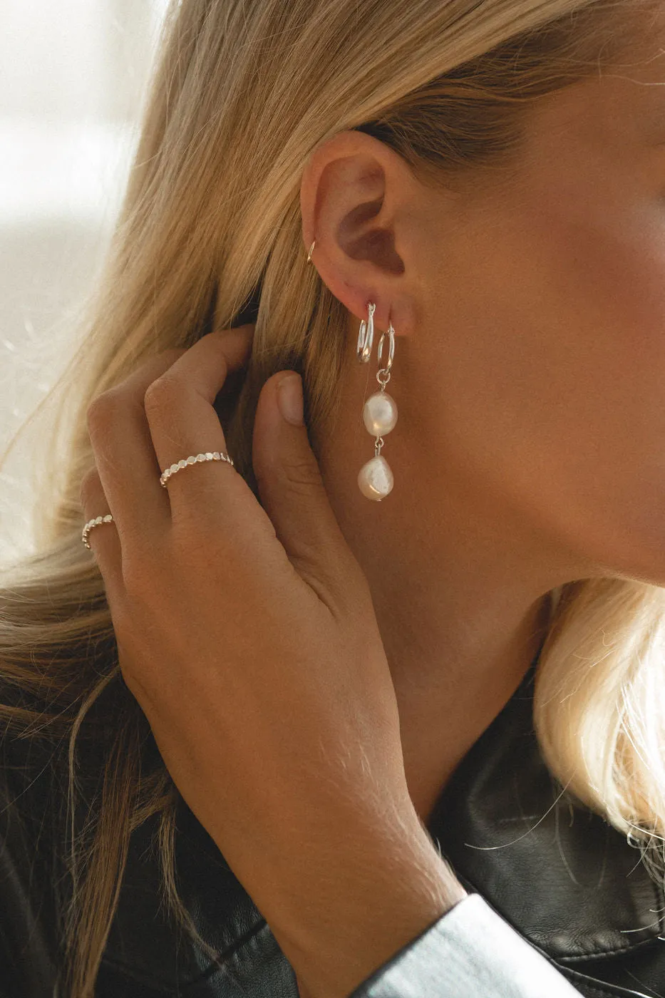 Silver Pearl Drop