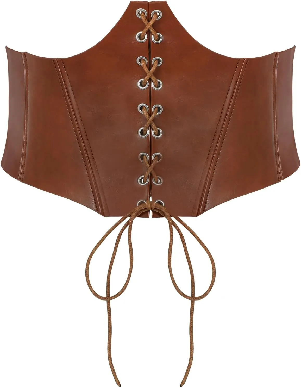 SUOSDEY Lace-up Cinch Bustiers Corset Belt for Women, Elastic Tie Waspie Wide Costume Waist Belt for Renaissance Halloween