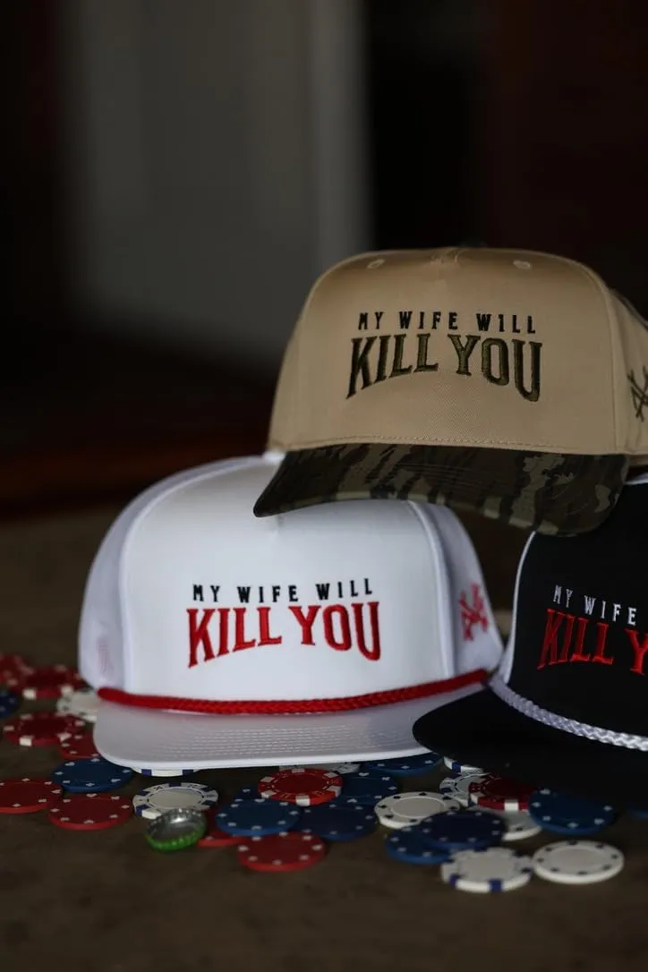 The Mad Hatter, Men & Womens Trucker Hat, Premium Adjustable Snapback for Everyday Wear, My Wife Will Kill You