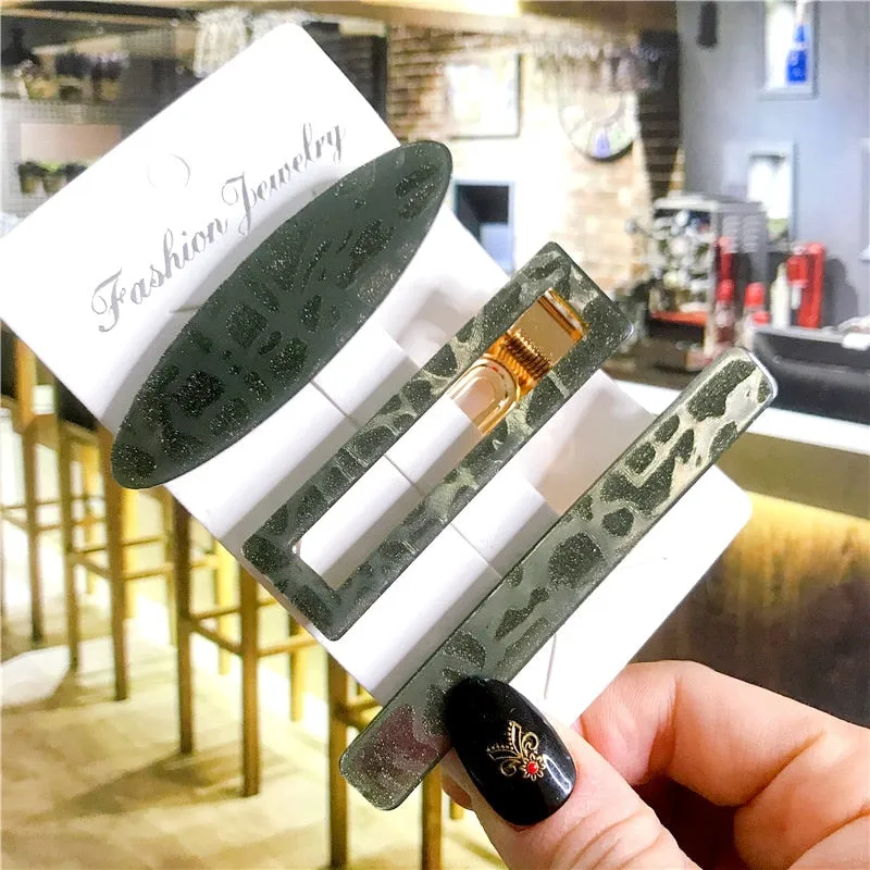 Wenkouban 35 Styles 2/3pcs Hair Clip Set Acetate Hairpin Women Hair Accessories Jewelry Korean Femme Barrettes Hairgrip for Girls Headwear