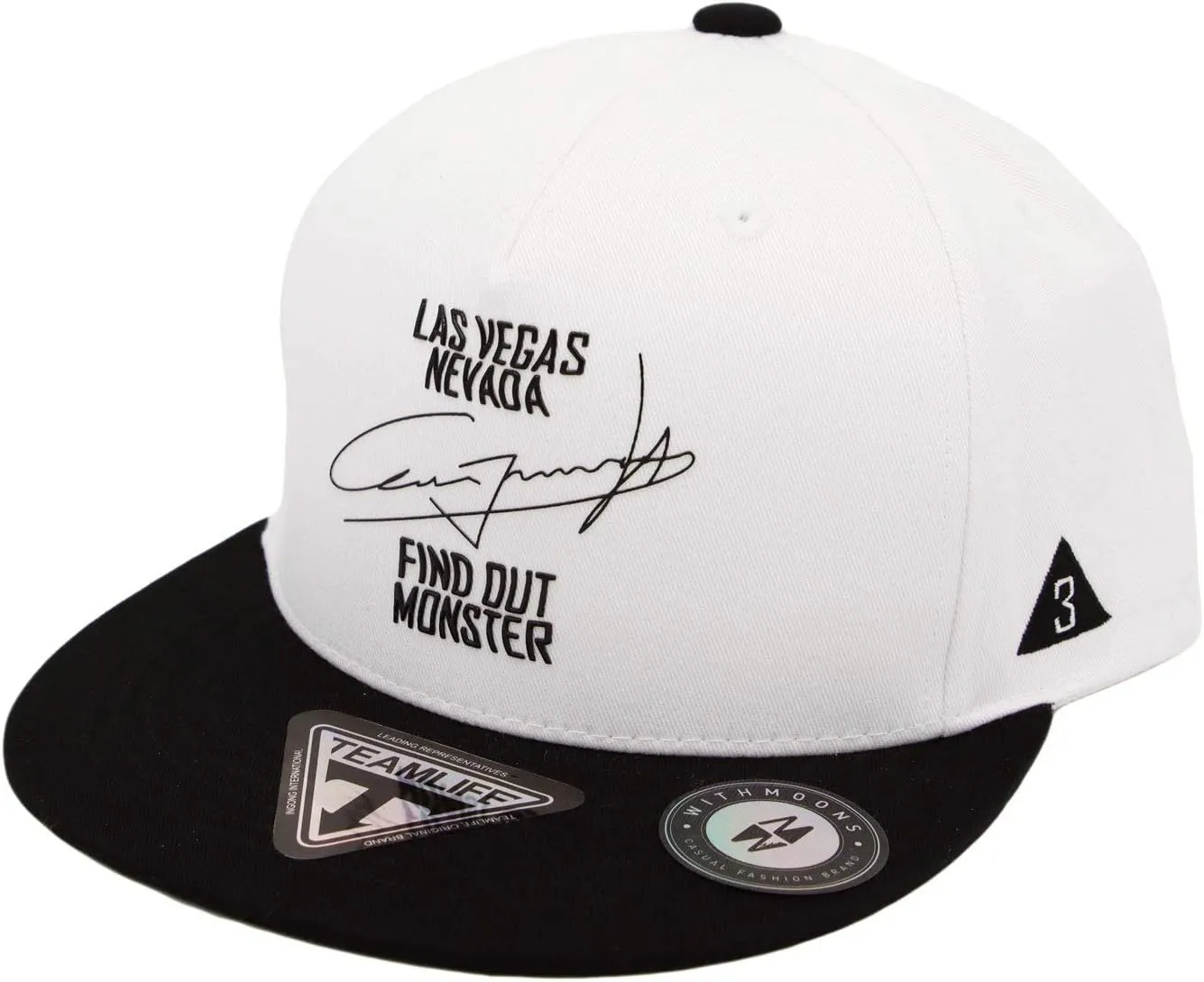 WITHMOONS Snapback Hat Flat Brim Two Tone Hiphop Baseball Cap TR21318