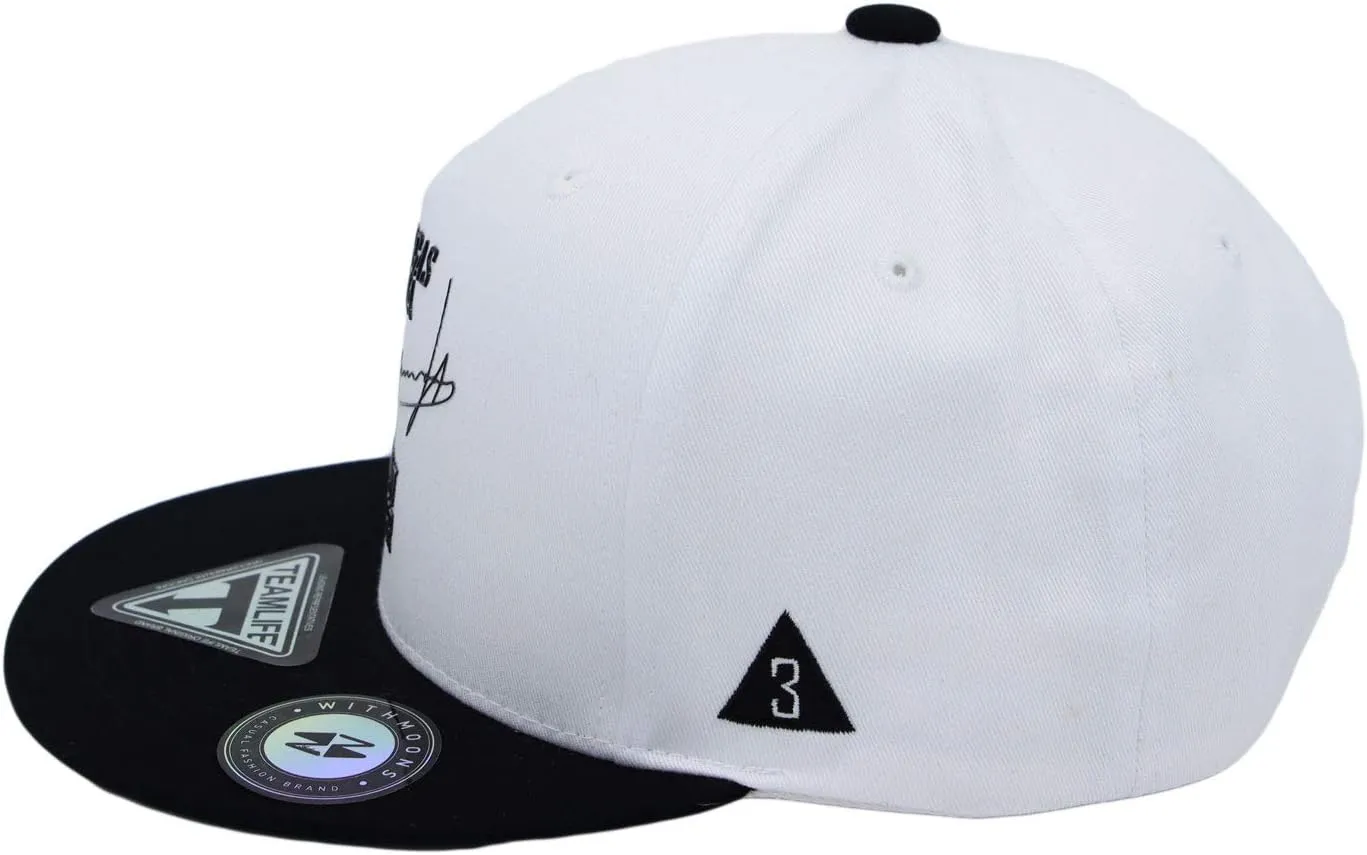 WITHMOONS Snapback Hat Flat Brim Two Tone Hiphop Baseball Cap TR21318